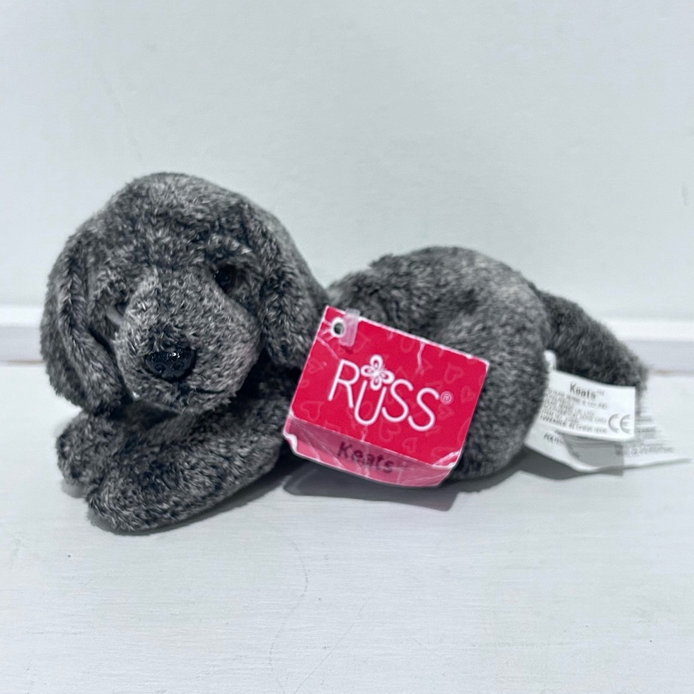 Russ Berrie & Co. Luv Pets "Keats"‎ puppy dog plush stuffed animal 6”